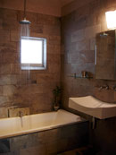 Bathroom, stone tiling
